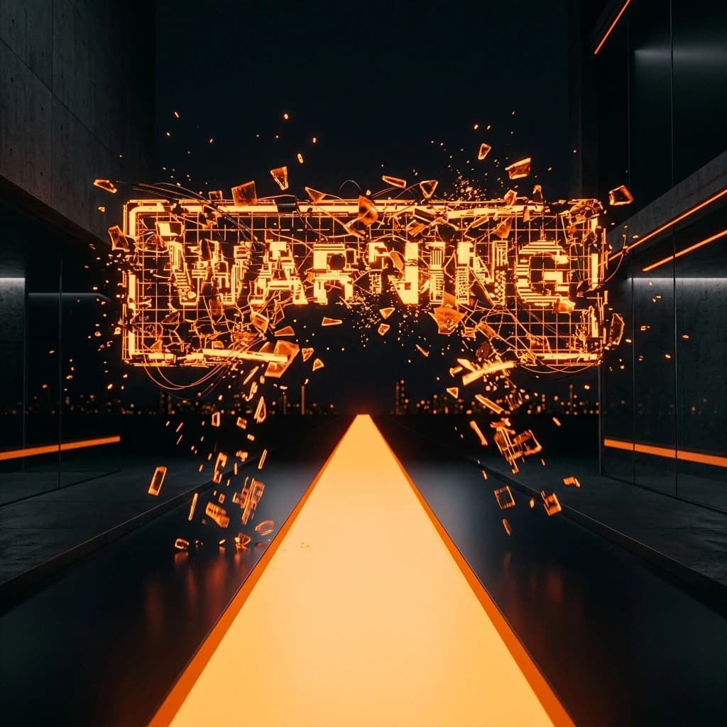 Conceptual photograph of a fragmented glass brand mark reforming into a unified aesthetic on dark background