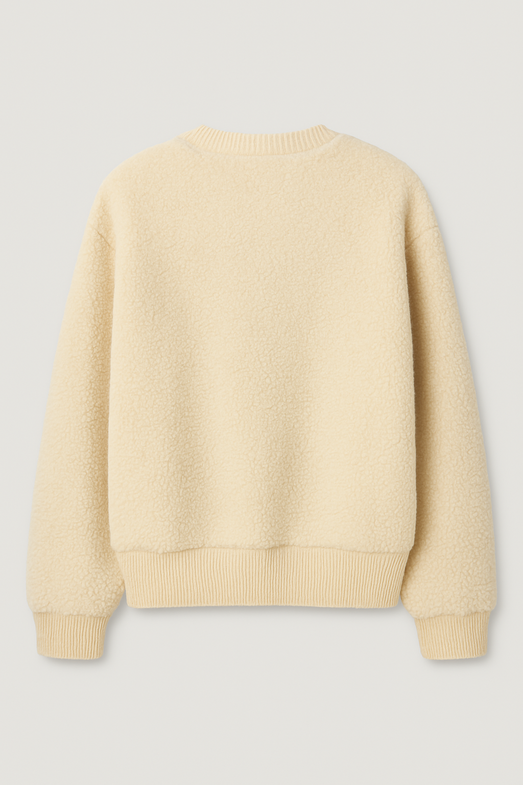 Cream Sherpa Fleece Sweater